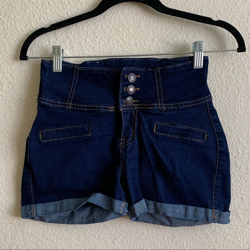 High wasted jean shorts